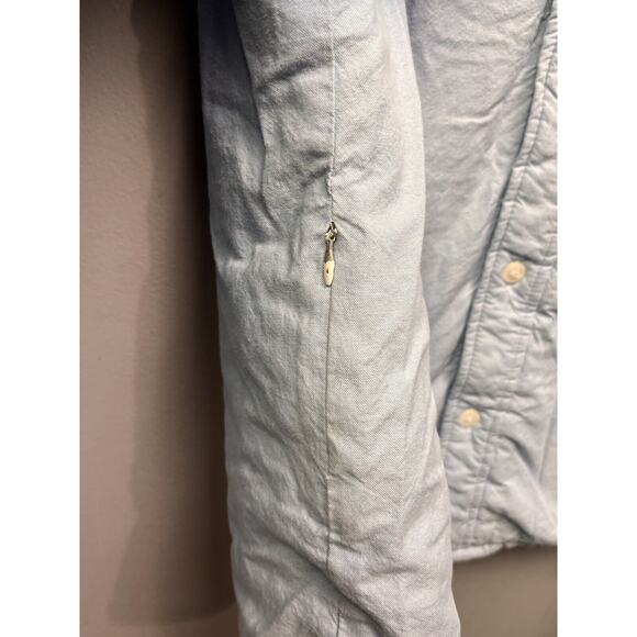 J‎ Eldridge Shacket Mens Medium quilted blue soft pockets Button front Layering - Picture 7 of 7